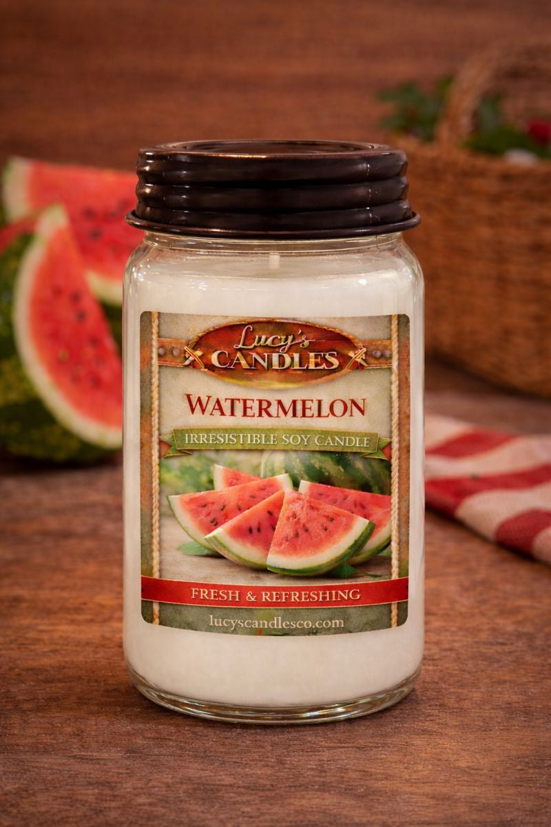 Watermelon Mason Jar Candle