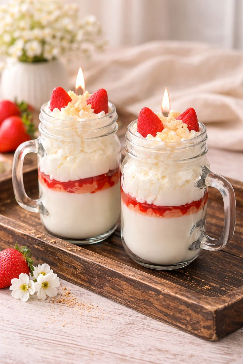 Fresh Strawberry Parfait Candle