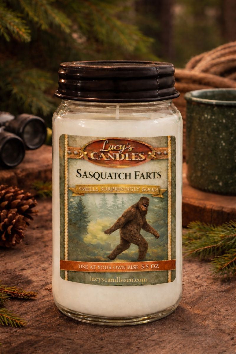 Sasquatch Farts Mason Jar Candle