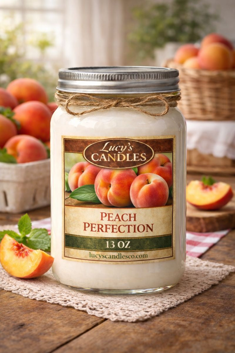 Peach Perfection Mason Jar Candle 13oz