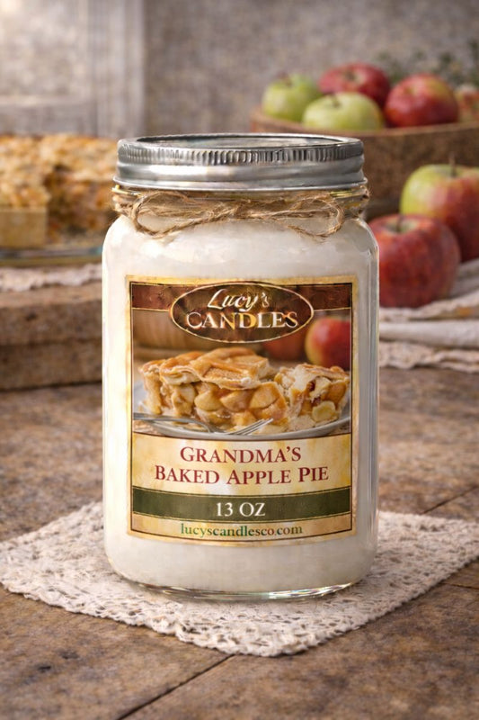 Grandma's Baked Apple Pie Mason Jar Candle 13oz