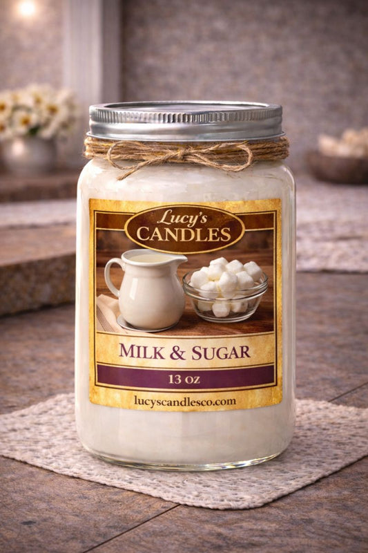 Milk & Sugar Mason Jar Candle 13oz