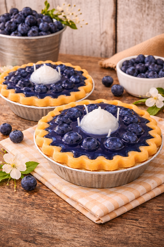Handmade Scented Blueberry Pie Candle
