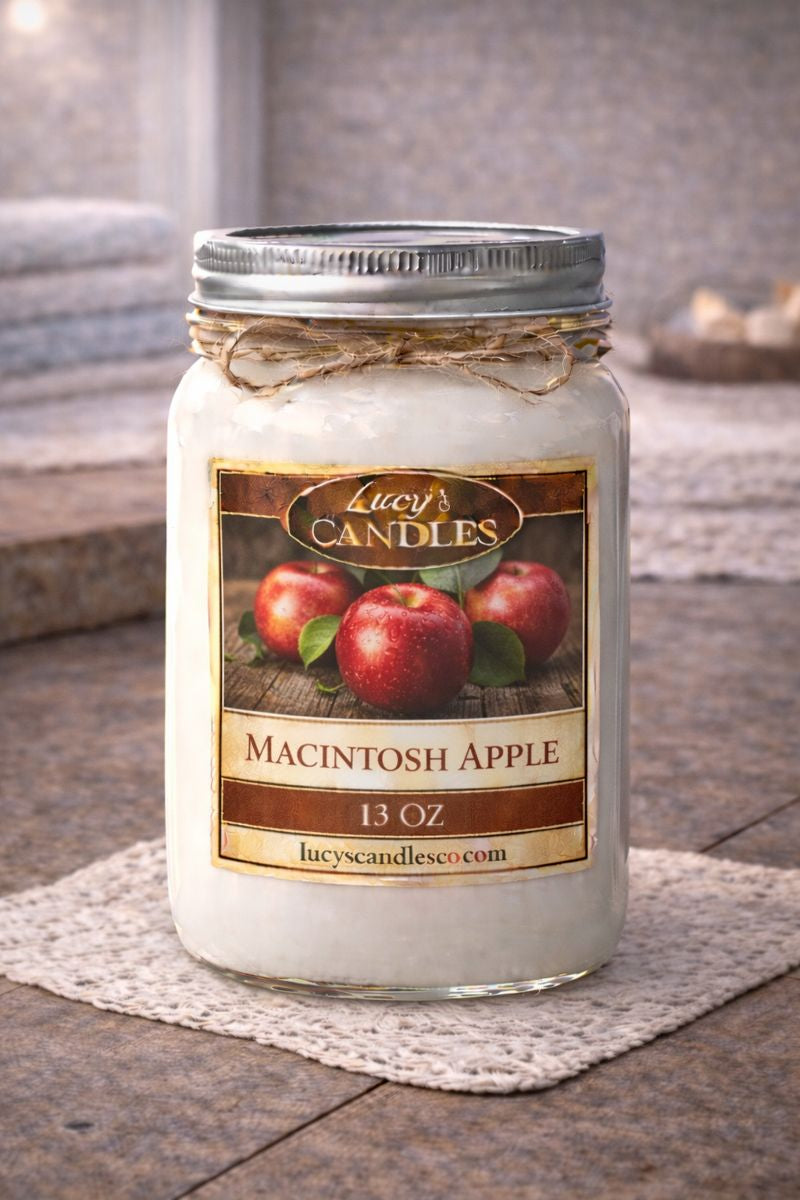 Macintosh Apple Mason Jar Candle 13oz