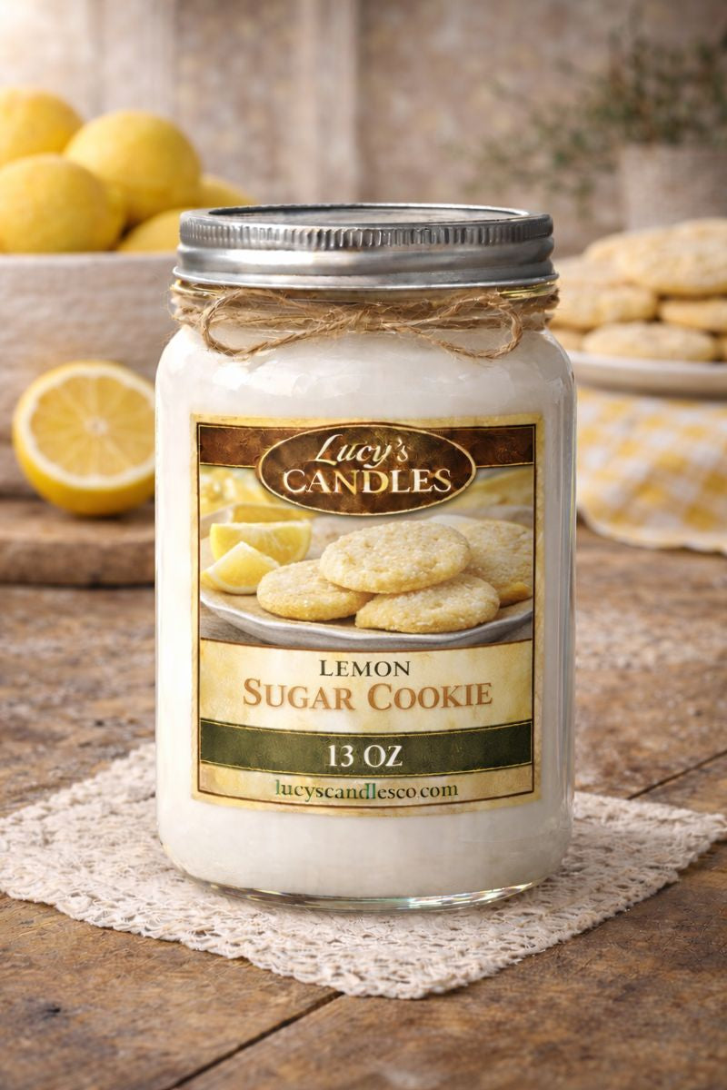 Lemon Sugar Cookie Mason Jar Candle - 13 oz
