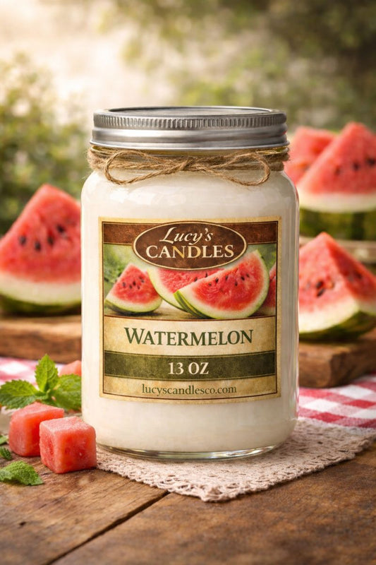 Watermelon Mason Jar Candle - 13 oz