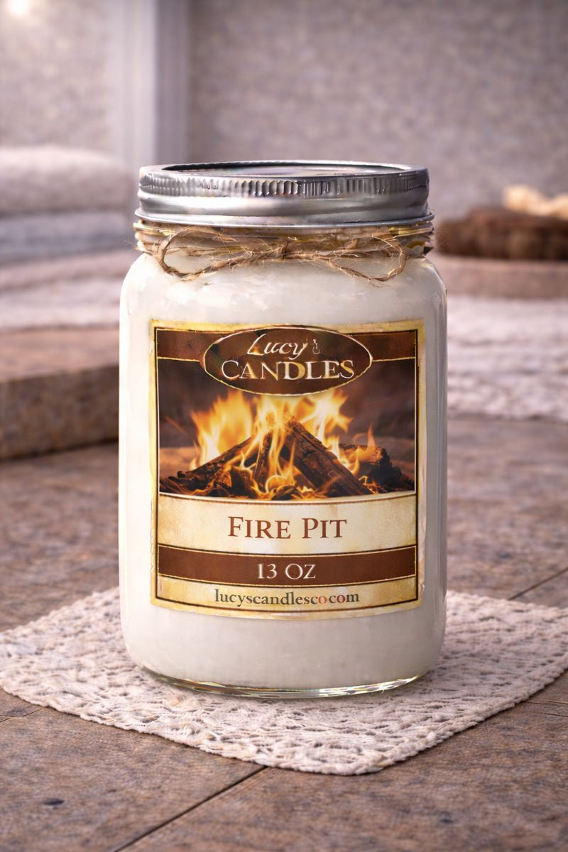 Fire Pit Mason Jar Candle 13oz