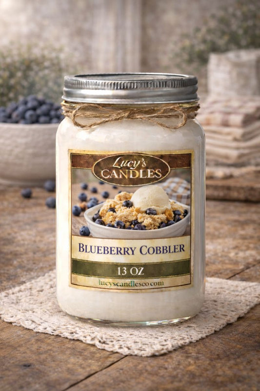 Blueberry Cobbler Mason Jar Candle 13oz