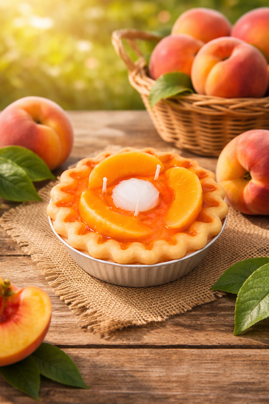 Handmade Scented Peach Pie Candle