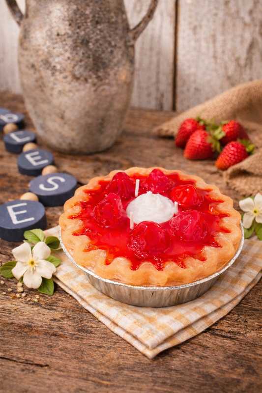 Handmade Scented Strawberry Pie Candle