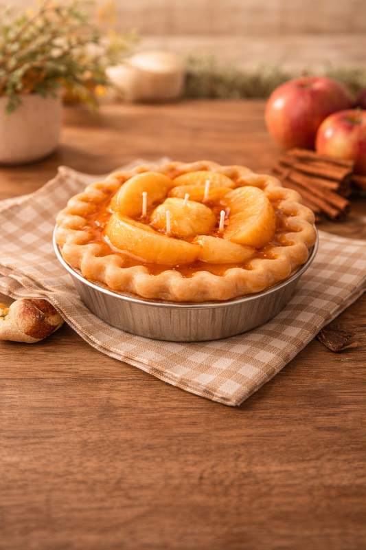 Handmade Pie Candle – Scented Cinnamon Apple