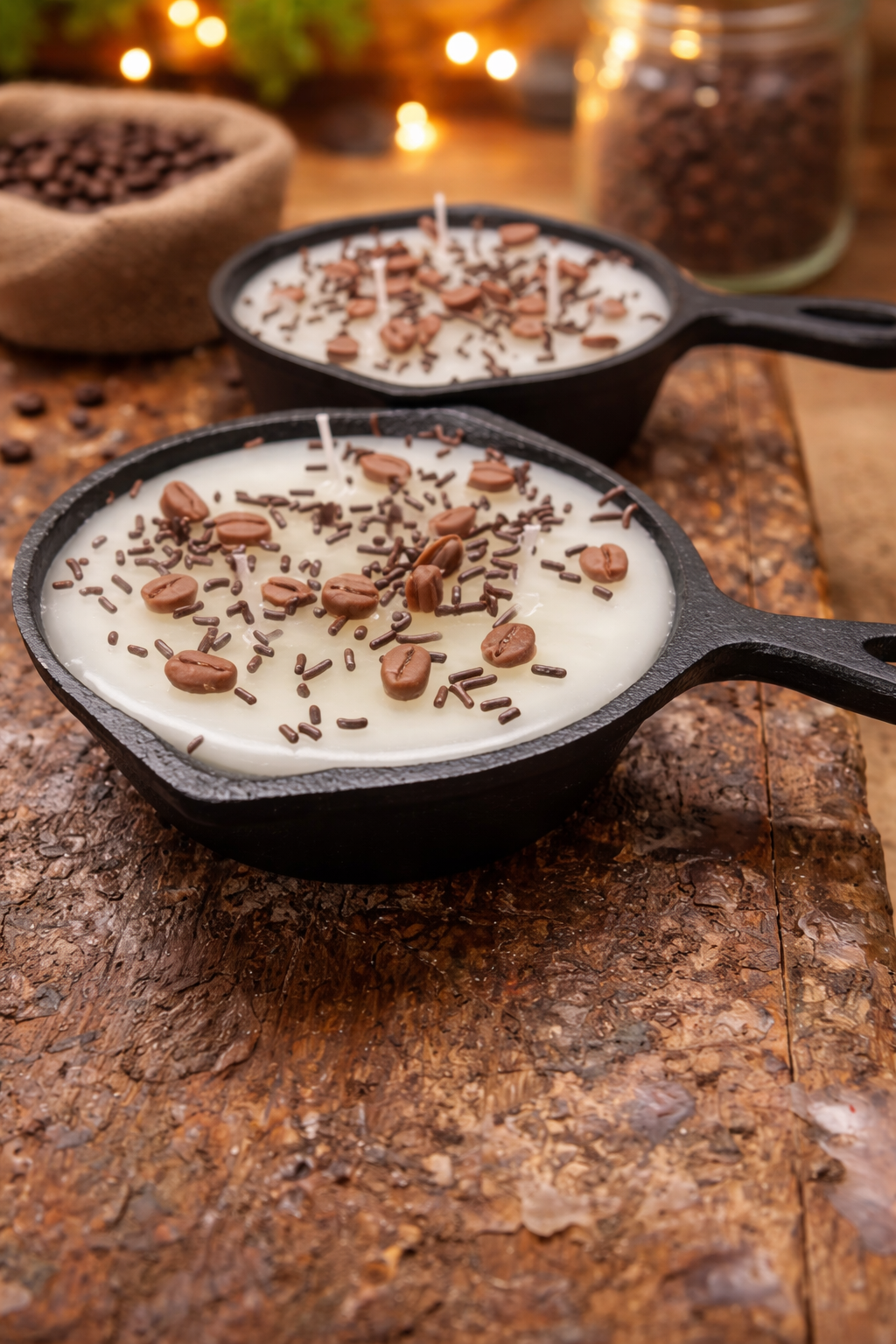 Handmade Skillet Pan Dark Roasted Espresso Candle