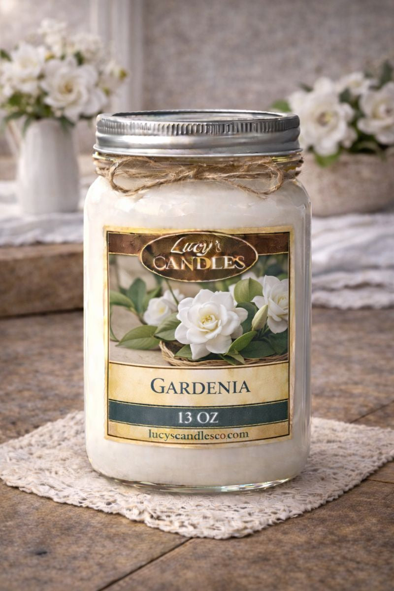 Gardenia Mason Jar Candle 13oz