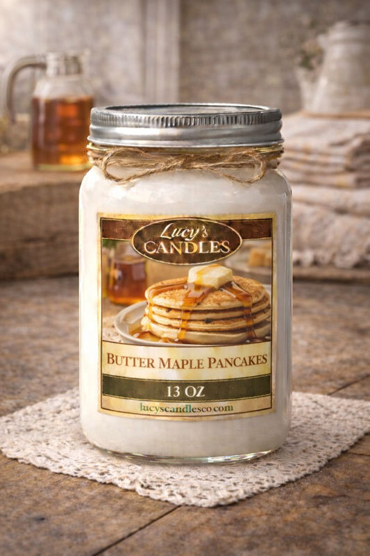 Butter Maple Pancakes Mason Jar Candle 13oz