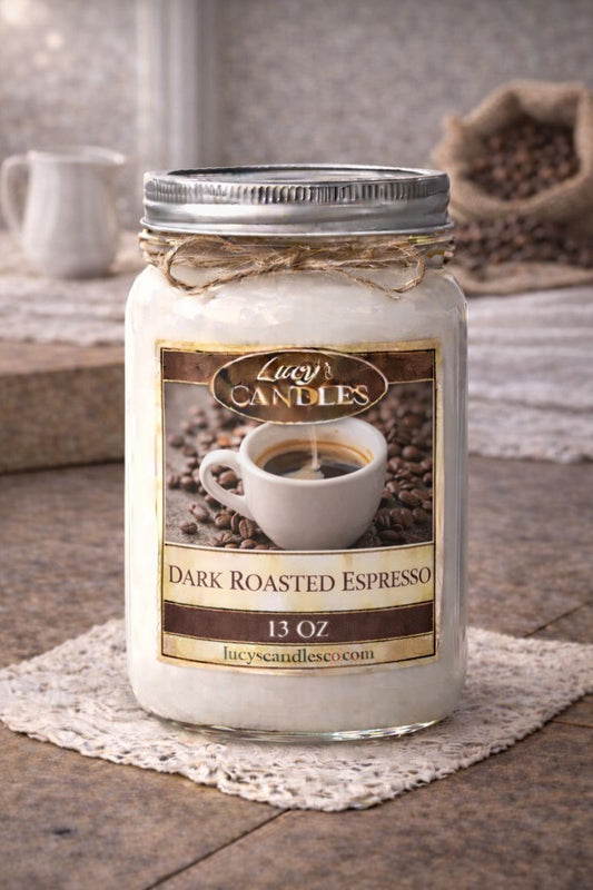 Dark Roasted Espresso Mason Jar Candle 13oz