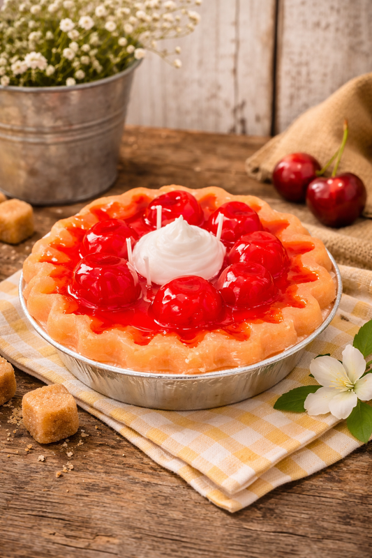 Handmade Scented Cherry Pie Candle
